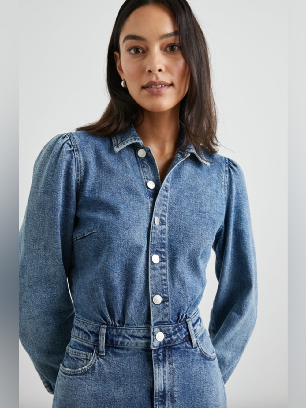 [NWOT] $278 RAILS Beverly Denim Midi Dress. Size Small - Picture 4 of 8